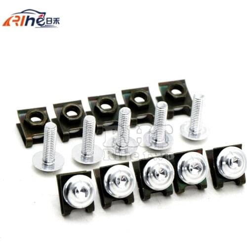 10 pieces 6mm motorcycle fairing body screws for suzuki dl 650 GSXR 600/750 GSX-R 600/750 2006 2007 2008 2009 2010