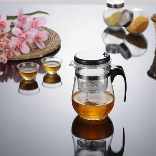 High quality Office Tea Pot Heat Resistant Glass Teapot Chinese kung fu Tea Set Puer Kettle Coffee Glass Maker With Tea Infuser