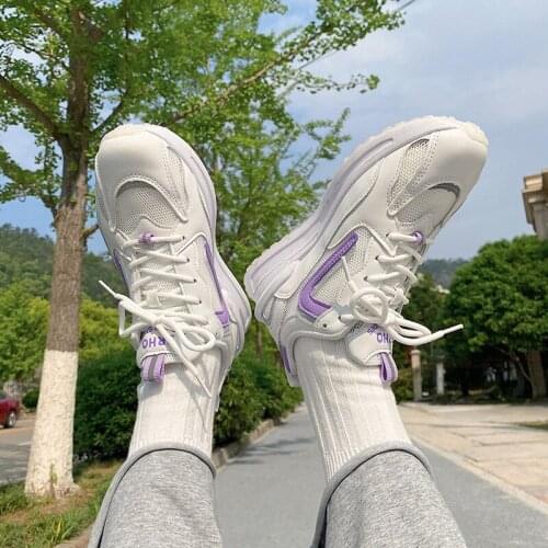 Large Size 35-40 Ladies Single Shoes Spring And Autumn New Fashion All-Match Mesh Breathable Casual Sports Shoes