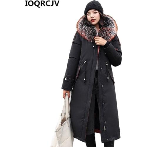 2019 New Women Parkas Winter Coats Hooded Thick Cotton Warm Female Jacket Fashion Long Wadded Cotton Coat Outwear Plus Size 1049