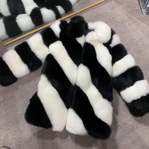 2021 Winter Natural Fur Coat Ladies Fluffy Fox Jacket
