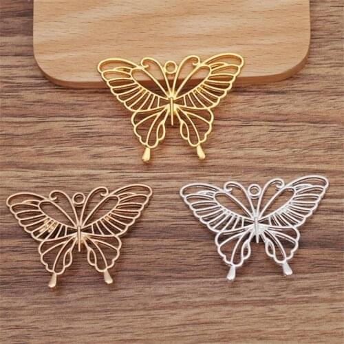 DIY Jewelry Accessories 52*37mm Alloy Headdress Materials Flower Slice Charms For Jewelry Making