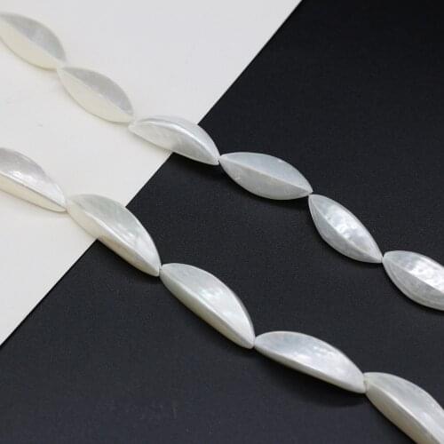 Natural Freshwater Shell Charm Seashell Strand Beads for Women Diy Jewelry Necklace Bracelet Accessory Gift Size 10x28mm