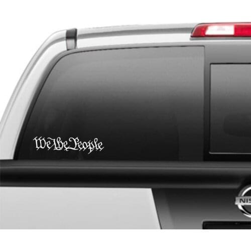 Black/Sliver We The People Vinyl Car Sticker Waterproof Decals Car Styling Accessories Vinyl Window Decor Removable S846