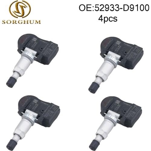 4pcs 52933-D9100 A2C98607301 433MHZ TPMS Tire Pressure Monitor Sensor For Hyundai Elantra i30 KIA Sportage
