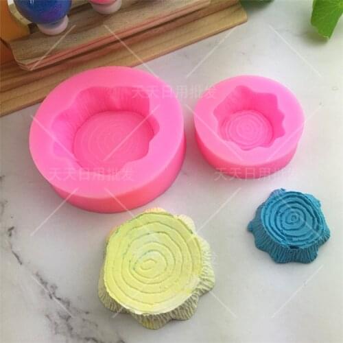 Wooden Pile Shaping 3D Silicone Molds Soap Candle Molds Sugar Craft Cake decorating tools Chocolate Molds Bakeware