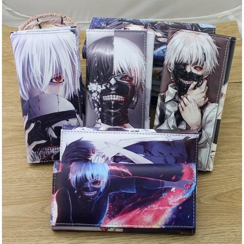 Anime Tokyo Ghoul Sword Art Online Fate Grand Order Printed PU Leather Cartoon Long Wallet Women Men Hasp Coin Purse Card Holder