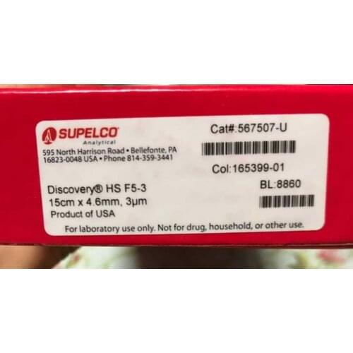 For Supelco Discovery HS F5 Column 567507-U 3u 15cmx4.6 Mm