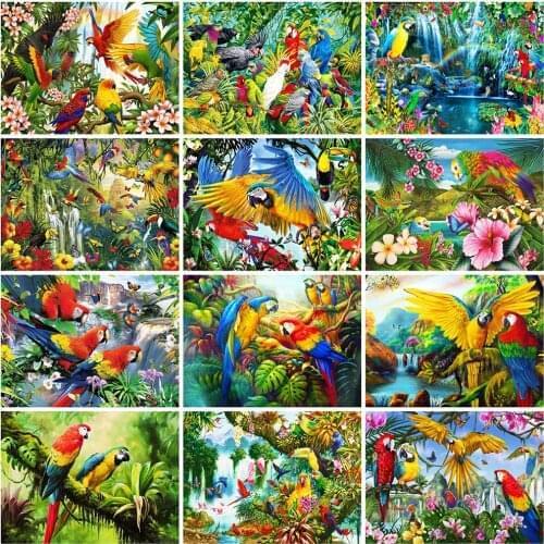 Evershine Diamond Painting Parrot Rhinestone Pictures 5D DIY Diamond Embroidery Cross Stitch Animal Mosaic Home Decoration