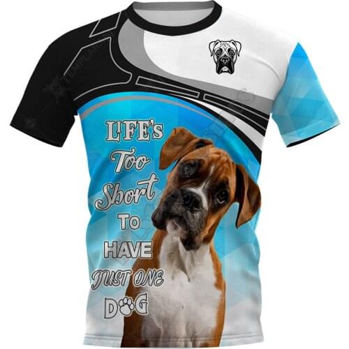 PLstar Cosmos Boxer 3D Printed t-shirt Harajuku Streetwear T shirts Funny Dog Men For Women Short Sleeve