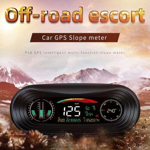 Auto Head Up Display Speed Projector Inclinometer Latitude HUD Display Car GPS Speedometer Windshield Anti Fatigue Driving Alarm