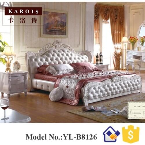 Karois B8126 Bedroom furniture European luxury leather bed 1.8 meters customizable color made in China