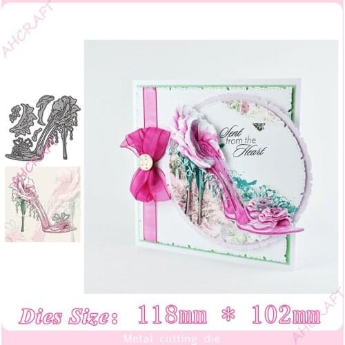Rose flower High heels Metal Cutting Dies for diy Scrapbooking Photo Album Decorative Embossing PaperCard Crafts Die2020