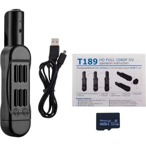 Mini Camera HD 1080P Build In 410mAh Battery Wireless Portable Video Recorder For Home Business And Meetings With TF Card