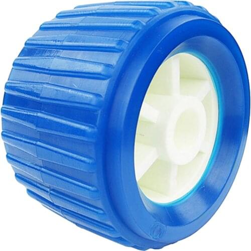 2 Packs Trailer Roller Inflatable Ribbed Wobble Roller Hardware 110x75x19mm