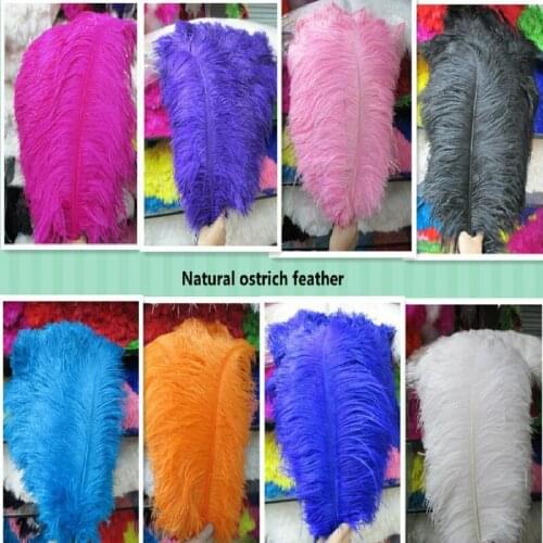 Wholesale Hard rod 100pcs/lot natural Ostrich Feathers 35-40cm /14-16" Wedding Christmas Decorations Cosplay DIY