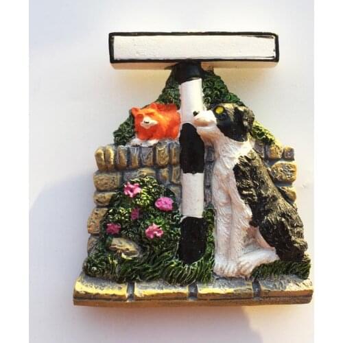 QIQIPP British rural style tourism commemorative resin hand painted crafts magnet refrigerator sticker collection companion gift