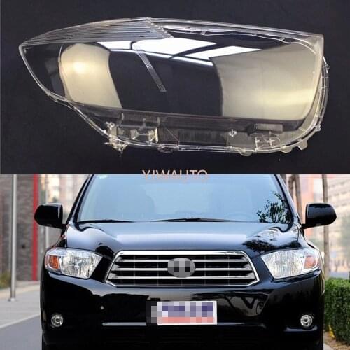 Car Headlamp Lens For Toyota Highlander 2007 2008 2009 2010 2011 Car Replacement Front Auto Shell