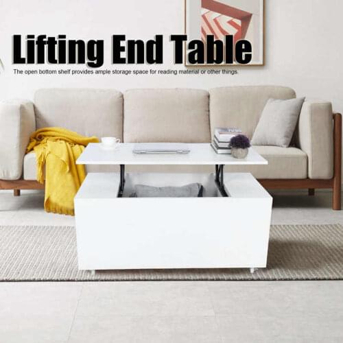 Lifting Coffee Table End Table with Storage Compartment Shelf for Home Living Room Home Furniture