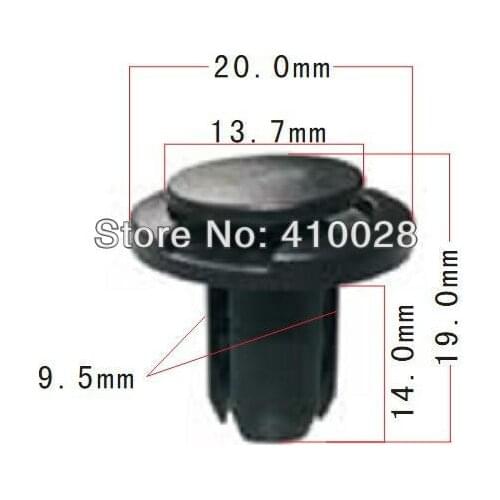 Polyformaldepyde black grille installing push type retainer honda 2003-on