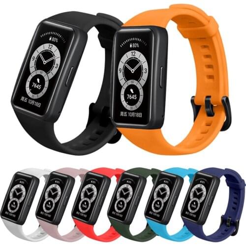 Sport Silicone Watch Band for Huawei Honor Band 6 Smart Wristband Replacement Bracelet for Honor Band 6 Strap Belt Accessories