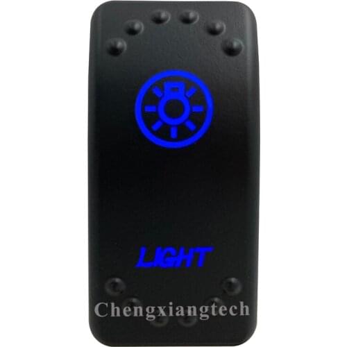 Blue Led Lasor Engraving Light Rocker Switch 5 Pin on off 12v 24v SPST for Car Boat Truck