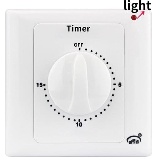Light Switches Socket Equipments Countdown 15 Mins Timer Switch 10A Rotary Switch Timer Smart Switch Light Switch Cover