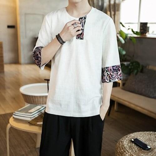 Traditional chinese clothing for men cheap clothing china chinese shirt casual loose fashion tops shirts summer 2018 TA227