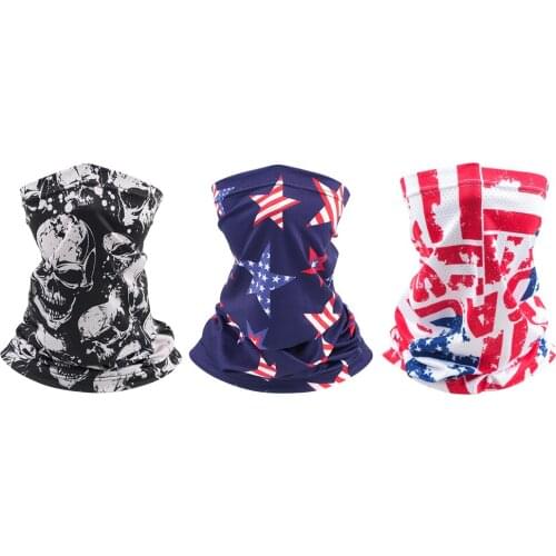 Triangle Bandana Face Scarves Hanging Ear Tube Scarf Ice Silk Neck Gaiter Cover Smooth Breathable Headband Men Women
