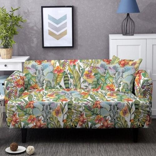 Bohemia Elastic Sofa Cover For Living Room All-Inclusive Sectional Elephant Printed Boho Couch Covers Slipcover 1/2/3/4 Seater