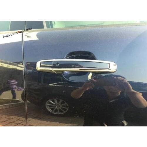 Yimaautotrims Outside Door Handle Catch Protection Kit Cover Trim Fit For Jaguar XF 2016 2017 2018 2019 ABS Chromium Styling