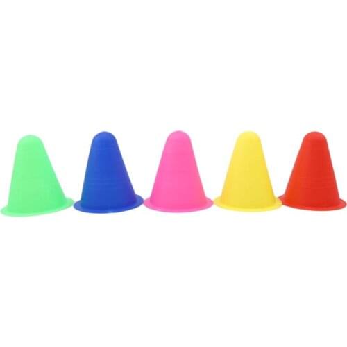 10Pcs/Set Skate Marker Training Road Cones Roller Football Soccer Rugby Training Soft Tower Skating Obstacle Roller Skate Pile