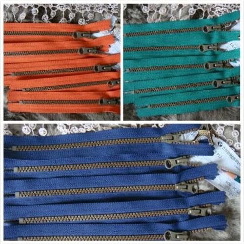 100 PCS/LOT RESIN YKK Zipper GREEN ORANGE BLUE Close END FOR COLLAR Pocket Shoes SEWING ACCESSORIES