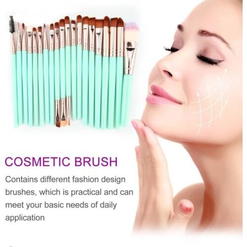 20Pcs Makeup Brushes Set Powder Foundation Blush Blending Face and Eye shadow Lip Cosmetic Beauty Make Up Brush Tool foundation