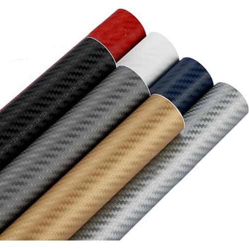 30cmx127cm 3D Carbon Fiber Vinyl Car Stickers And Decals Motorcycle Car Styling Accessories Automobiles