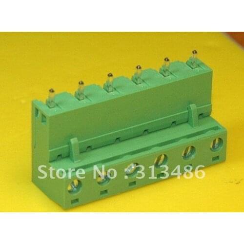 6Pin 7.62mm Terminal Block Connector staightneedle