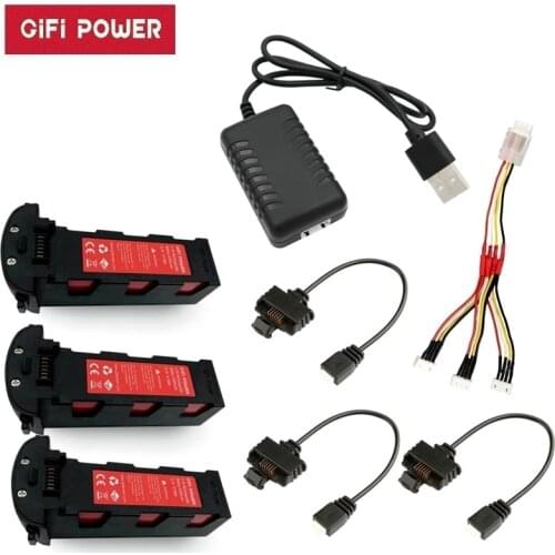 11.4v 4200mAh Battery and 2.0Ah Charger for Hubsan H117S Zino PRO GPS RC FPV Racing Camera Drones Quadcopter Parts 11.4V Battery