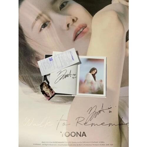 Hand signed SNSD Yoona autographed album A WALK TO REMEMBER K-POP+sigbed photo