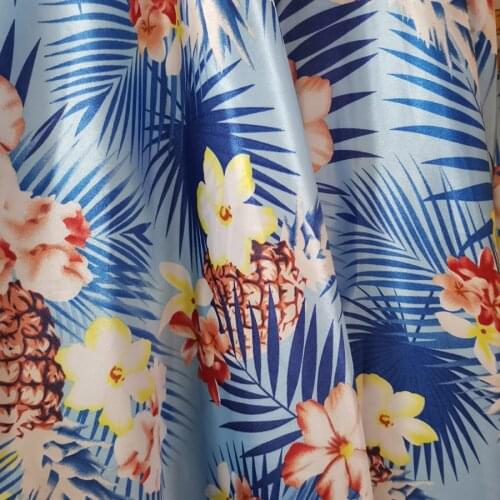 Satin fabric printed soft smoothy Material Diy Lining craft Charmeuse scarf ribbon Fabric scarf dress material