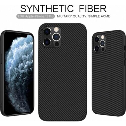 Case For iPhone 12 Mini 12 Pro Max Genuine Nillkin Synthetic Carbon Fiber Hybrid Ultra Slim Armor Case Cover For iPhone 12 Case