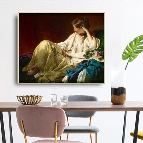 Citon Winterhalter《Contemplation》Canvas Art Oil painting Artwork Poster Picture Wall Decor Modern Home Living room Decoration