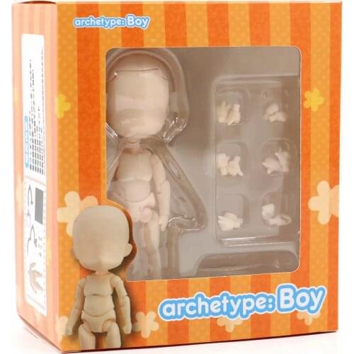 Child Body Kun Boy Body Chan Girl Movable Action Figure Collectible Model Toy with Base and Head