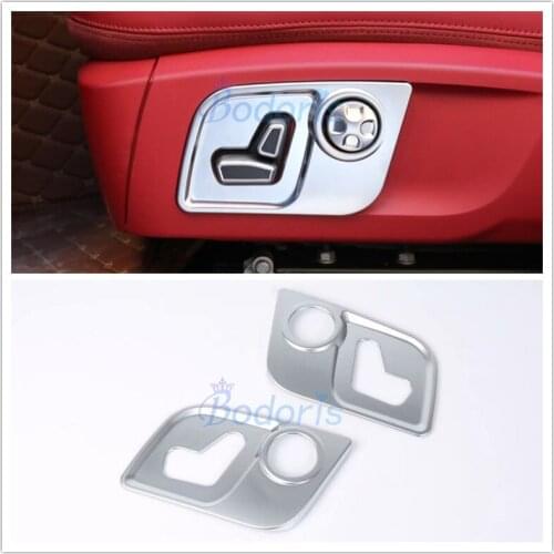 For Maserati Levante 2016 2017 2018 2019 2020 Interior Seat Adjust Switch Cover Trim Panel Chrome Car Styling Accessories