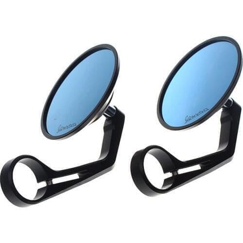 For Vespa GT GTS GTV 60 125 200 250 300 300ie Motorcycle CNC Aluminum Rear View Black Handle Bar End Side Rearview Mirrors