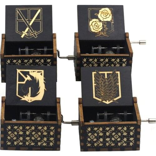HOT Wooden Hand Crank Black Giants Gendarme Regiment Music Box Childrens Holiday Gifts Christmas Gifts New Year Gift