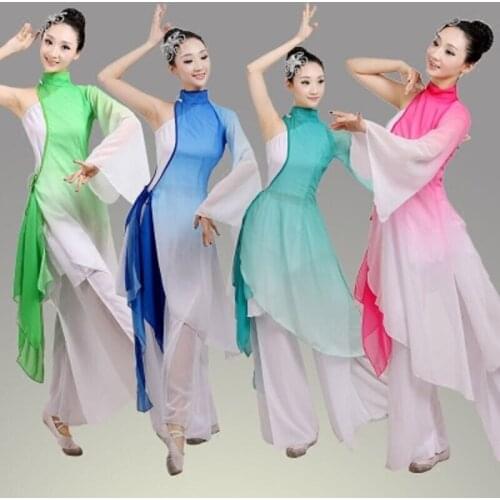 Classical woman traditional chinese folk dance dance costumes for women children kids girls china national ancient dress costume