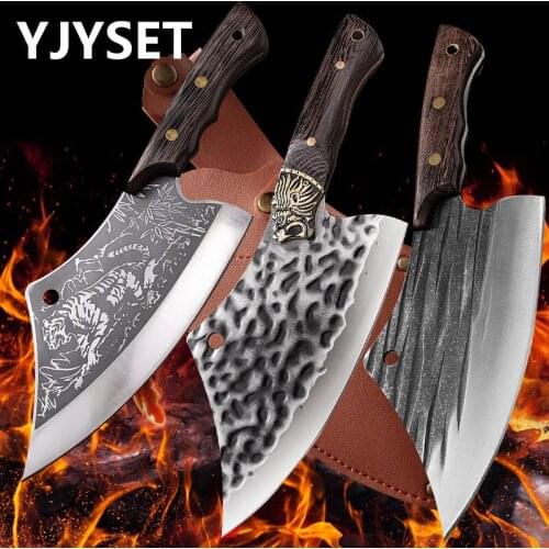 Butcher Kitchen Knife Stainless Steel Chopping Knife Household Hammer Pattern Chopping Cutting Chicken Duck Slaughter Fish Knife