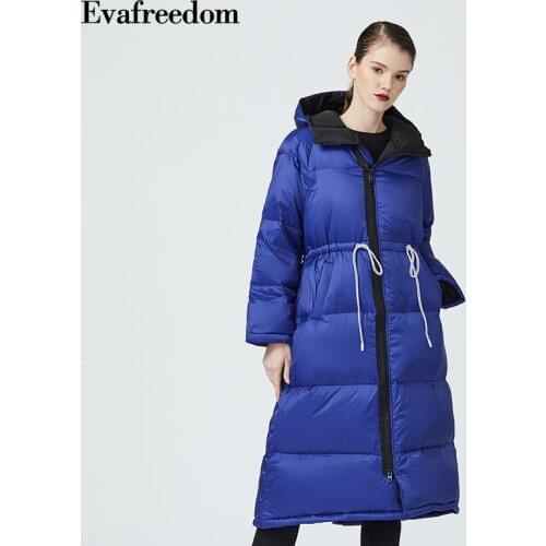 Eva Freedom Ladies Jacket 2020 Winter European Fashion Warm Super Thick Hooded Loose Large Size Windproof Down Jacket Women