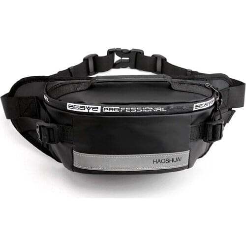 Fashion Outdoor Waist Bag Running Close-fitting Waist Bag Reflective Strip Chest Bag Anti-theft Mobile Phone Cash Register Bag