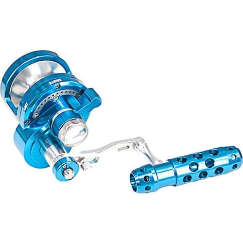 Sea Fishing Reel Full Metal 7+1BB Double Speed Drum Fishing Boat Raft Wheel Left 4.5:1 Right 2.1:1 Gear Ratio Brake Carbon Reels